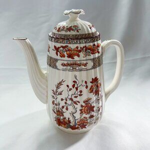 Copeland Spode India Tree China Coffee Pot, Vintage